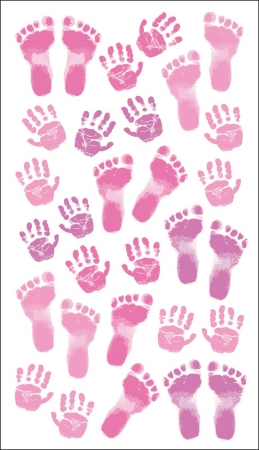 Sticko E5201101 Sticko 58 Stickers-Pastel Baby Girl Prints Sticko E5201101 Sticko 58 Stickers-Pastel Baby Girl Prints