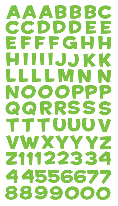 Sticko E5240044 Sticko Alphabet Stickers-Funhouse Green Metallic Sticko E5240044 Sticko Alphabet Stickers-Funhouse Green Metallic