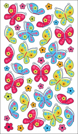 Sticko E5200276 Sticko Classic Stickers-Spicy Butterflies Sticko E5200276 Sticko Classic Stickers-Spicy Butterflies