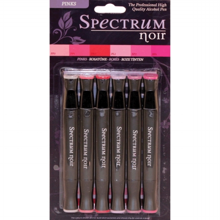 Crafters Companion SPECN-PINKS Spectrum Noir Alcohol Markers 6-Pkg-Pinks Crafters Companion SPECN-PINKS Spectrum Noir Alcohol Markers 6-Pkg-Pinks