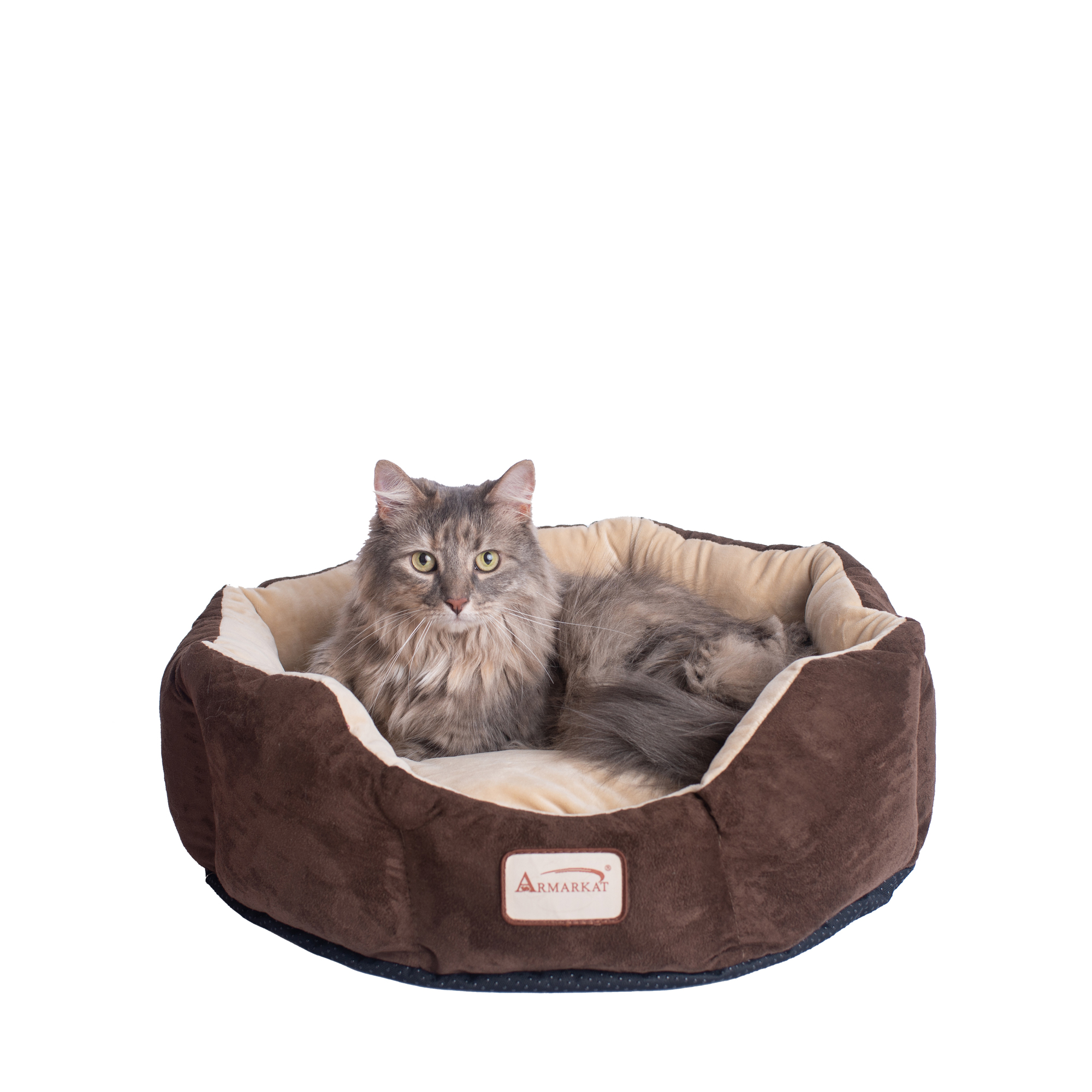 C01hkf-mh Armarkat Pet Bed Cat Bed 20 X 20 X 8 - Mocha & Beige
