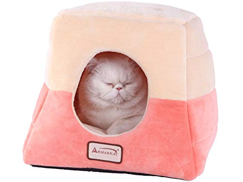 C07ccs-mh Armarkat Pet Bed Cat Bed 16 X 16 X 14 - Orange & Beige