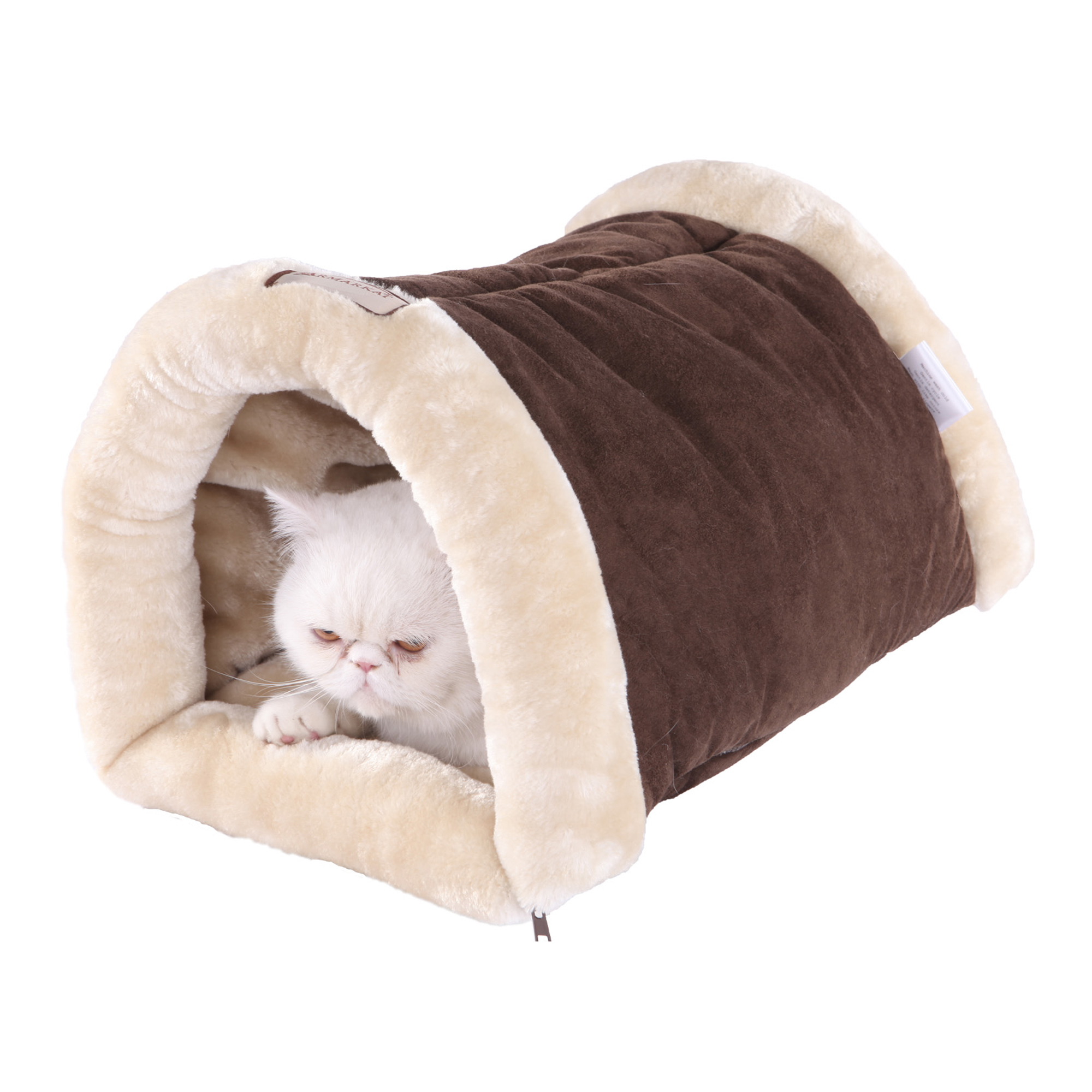 C16hkf-mh Armarkat Pet Bed Cat Bed 22 X 10 X 14 - Mocha & Beige