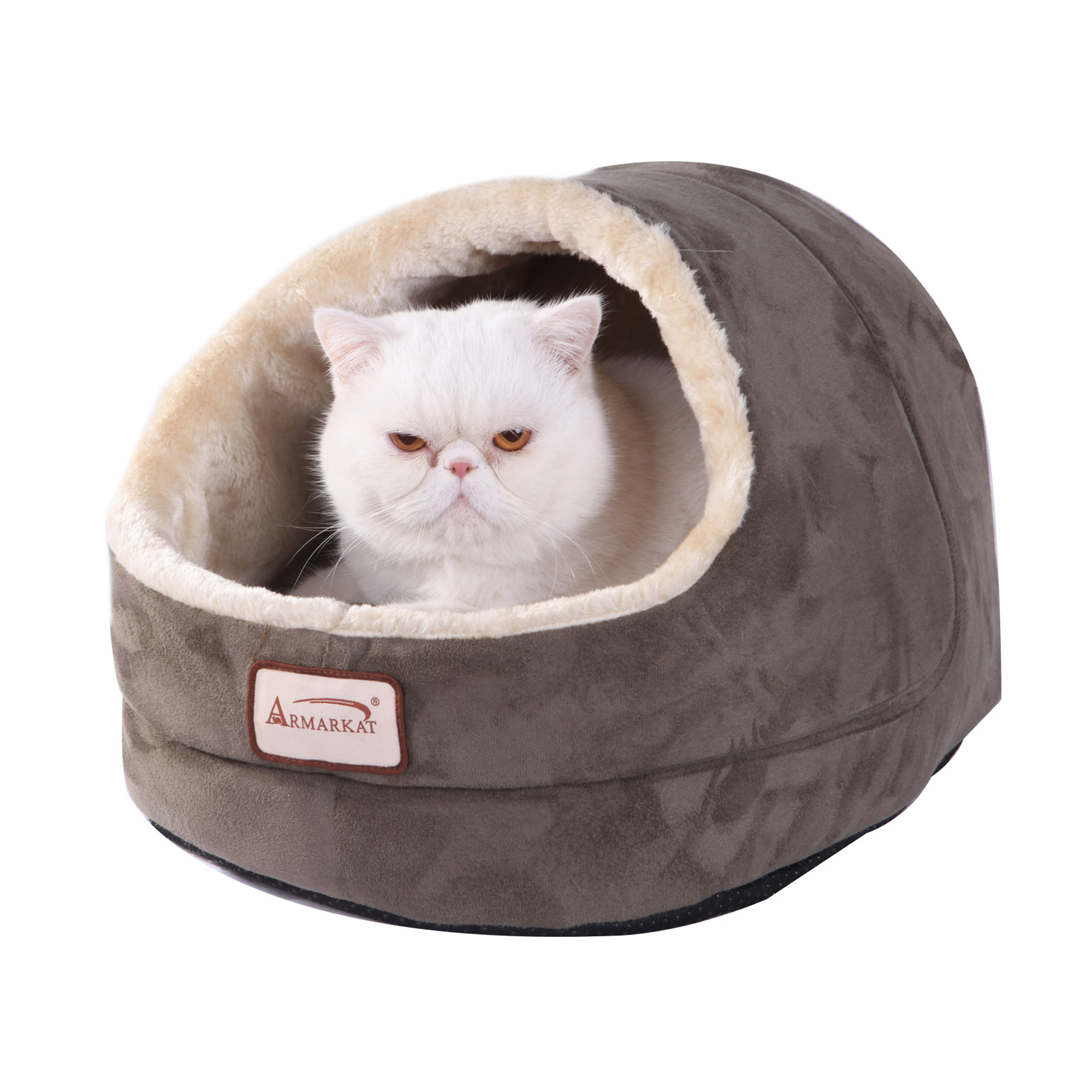 C18hml-mh Armarkat Pet Bed Cat Bed 18 X 12 X 14 - Laurel Green & Beige