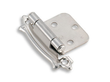 Amerock Bp7329g9 Self-closing Hinge With Face Mount And Variable Overlay - Sterling Nickel