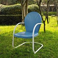 Crosley Furniture Co1001a-bl Griffith Metal Chair In Sky Blue Finish