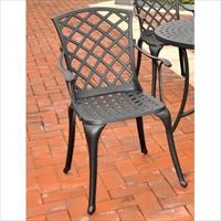 Crosley Furniture Co6102-bk Sedona Cast Aluminum High Back Arm Chair In Charcoal Black Finish - Set Of 2
