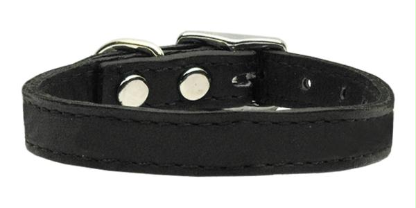 83-25 10bk Plain Leather Collars Black 10