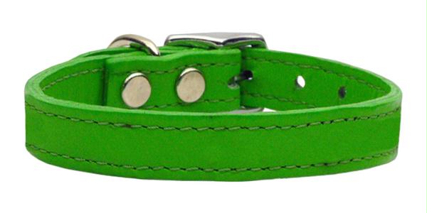 83-25 10eg Plain Leather Collars Emerald Green 10
