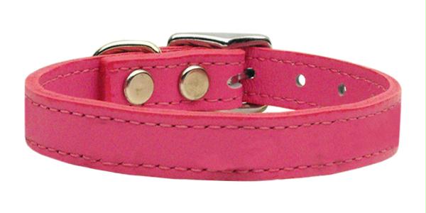 83-25 10pk Plain Leather Collars Pink 10