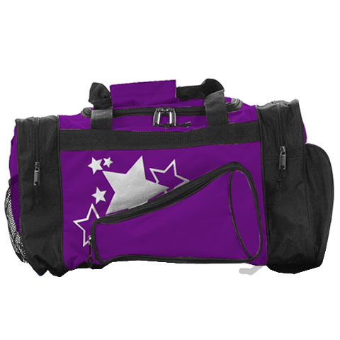 B100 -pur -l B100 Megaphone Duffle Bag - Purple - Large