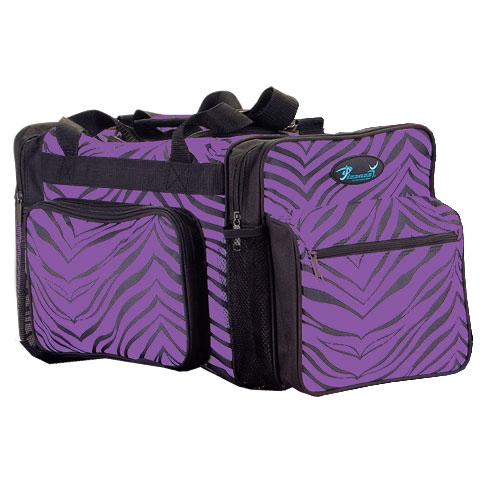 B200ap -pur -l B200ap Zebra Print Multi-sport Bag - Purple - Large