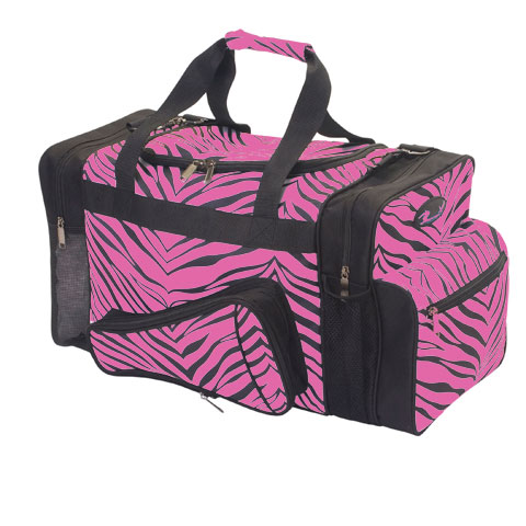 B500ap -hpk -l B500ap Zebra Megaphone Duffle Bag - Hot Pink - Large