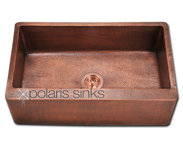 Polaris Sink P319 Single Bowl Copper Apron Sink