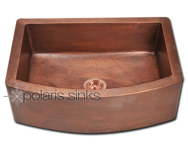 Polaris Sink P419 Single Bowl Copper Apron Sink