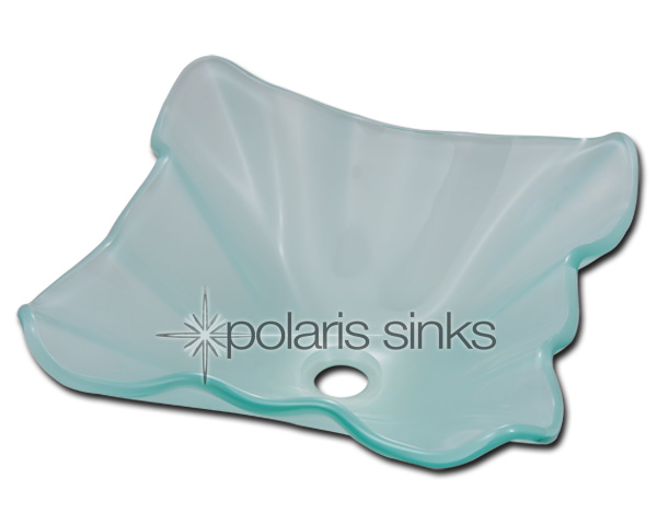 Polaris Sink P116 Frosted Glass Vessel Sink