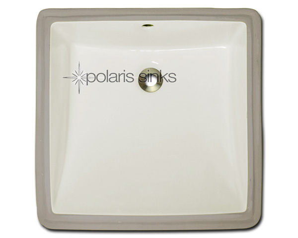 Polaris Sink P0322ub Bisque Rectangular Undermount Porcelain Sink 