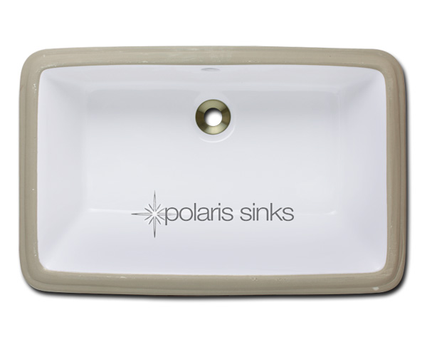 Polaris Sink P2181uw White Rectangular Undermount Bathroom Sink 