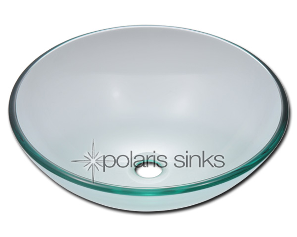 Polaris Sink P106cr Crystal Colored Glass Vessel Sink