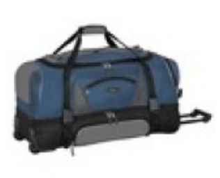 Luggage 57030-410 Adventurer Duffel Collection- 30 2-section Drop Bottom Rolling Duffel In Navy And Black