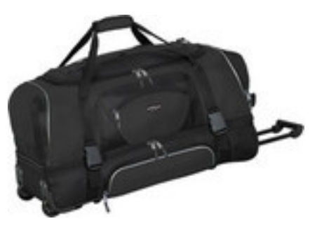 Luggage 57036-001 Adventurer Duffel Collection- 36 2-section Drop Bottom Rolling Duffel In Black