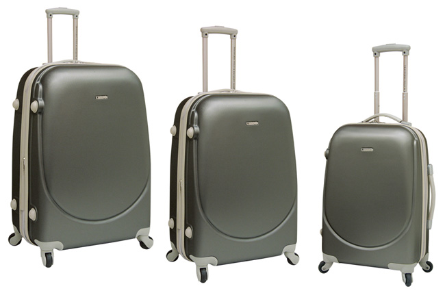 Luggage Pr-65003-010 Barnet Collection- 3 Piece Expandable Abs Set With 360 Degree 4-wheel System In Silver