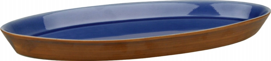4147915135 8" X 1.4" X 15.8" Pure Blue Stoneware Oval Platter