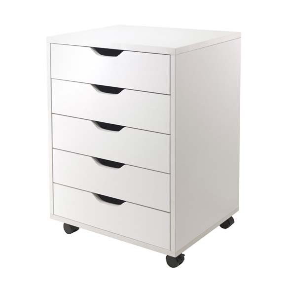 10519 Halifax Cabinet For Closet - Office 5 Drawers White
