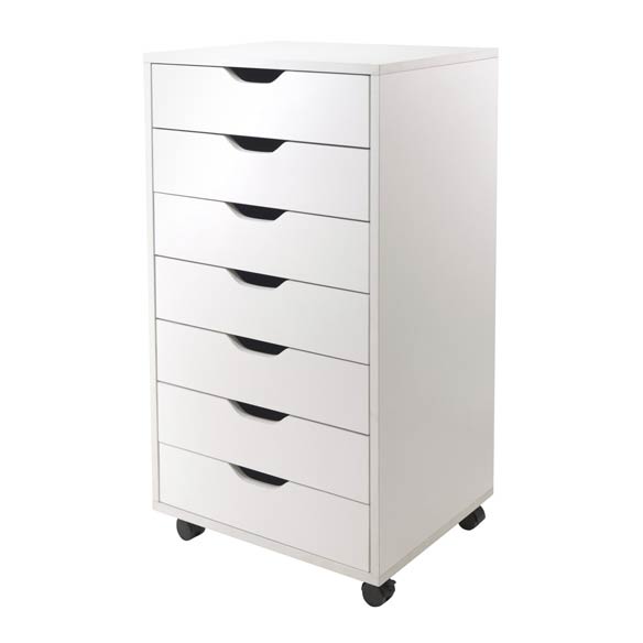 Halifax Cabinet For Closet - Office 7 Drawers White