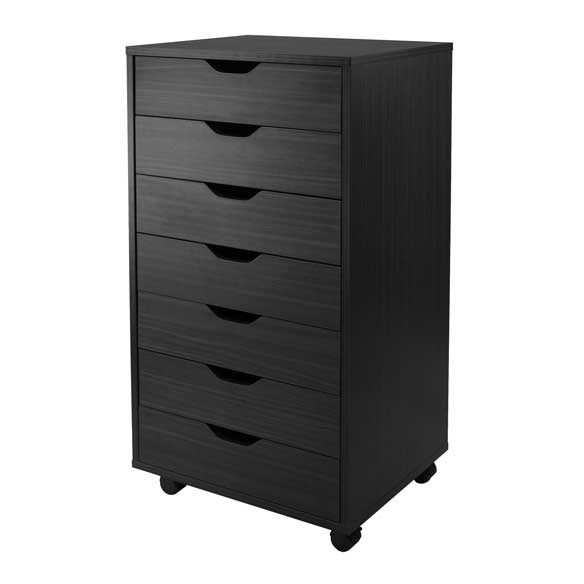 20792 Halifax Cabinet For Closet - Office 7 Drawers Black