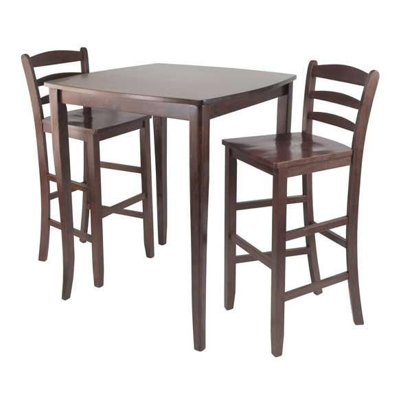 3pc Inglewood High- Pub Dining Table With Ladder Back Stool