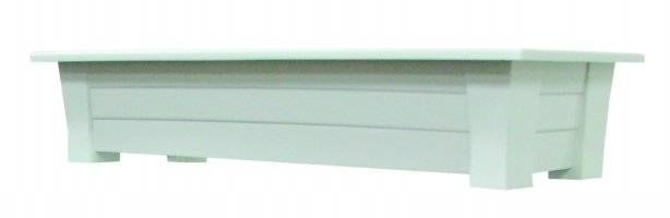 9302-48-3700 36" White Deck Planter