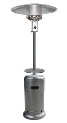 Hlds01-cbt 87 In. Tall Hammered Silver Patio Heater With Table