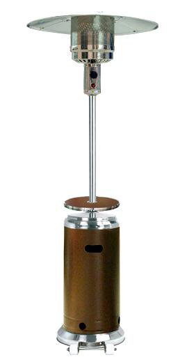Hlds01-sshgt 87 In. Tall Stainless Steel- Hammered Bronze Patio Heater W Table