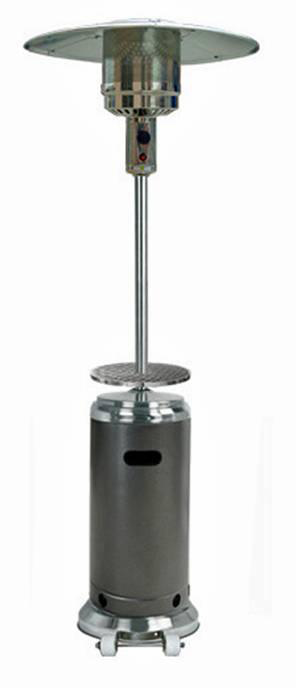 Hlds01-sshst 87 In. Tall Stainless Steel- Hammered Silver Patio Heater With Table