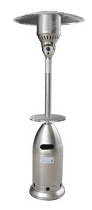 88 In. Tall Tapered Stainless Steel Heater With Table