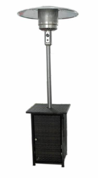Hlds01-whsq Tall Square Wicker Patio Heater With Wheels