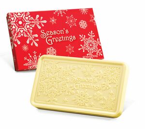 302133 1 Lb. Snowflake Candy Cane Bar - White