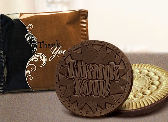 320488 Thank You Cookie Topped In Belgian - Dark Chocolate
