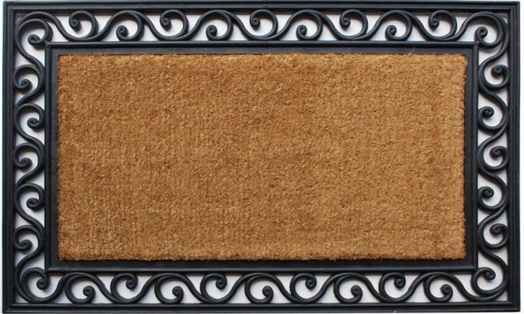 10006 Coir & Rubber Rectangle Doormat
