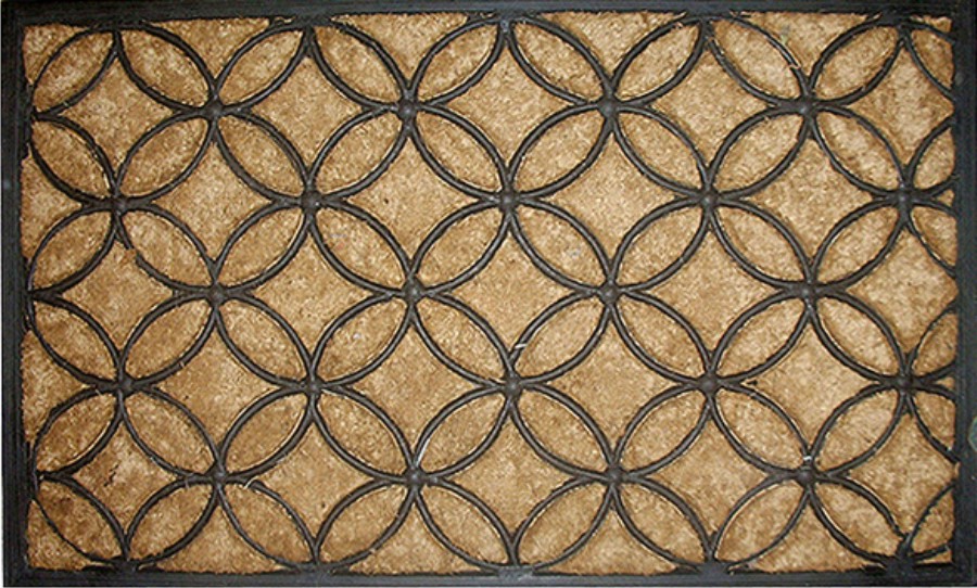 10017 Coir & Rubber Circles Doormat