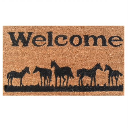 12029 Horses Welcome Doormat