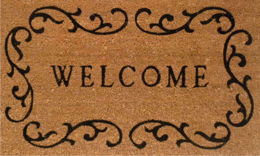 12036 Welcome Curlicue Doormat