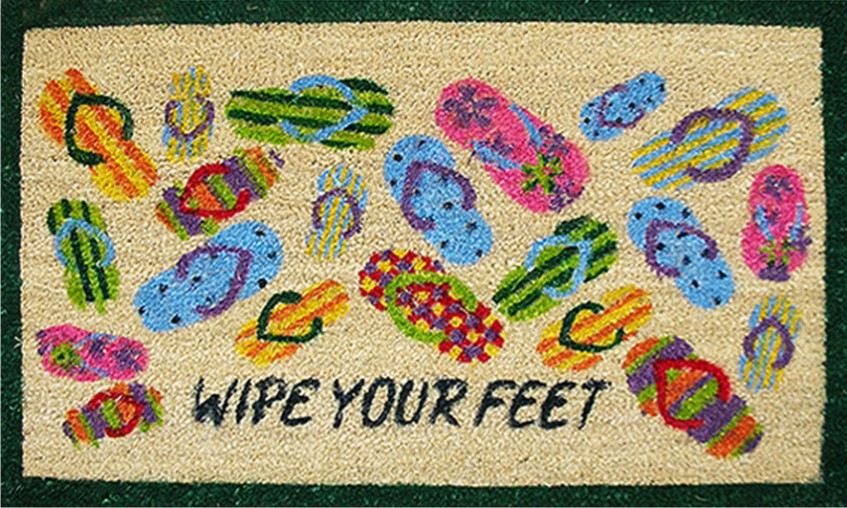 12050 Lots Of Flip-flops Doormat