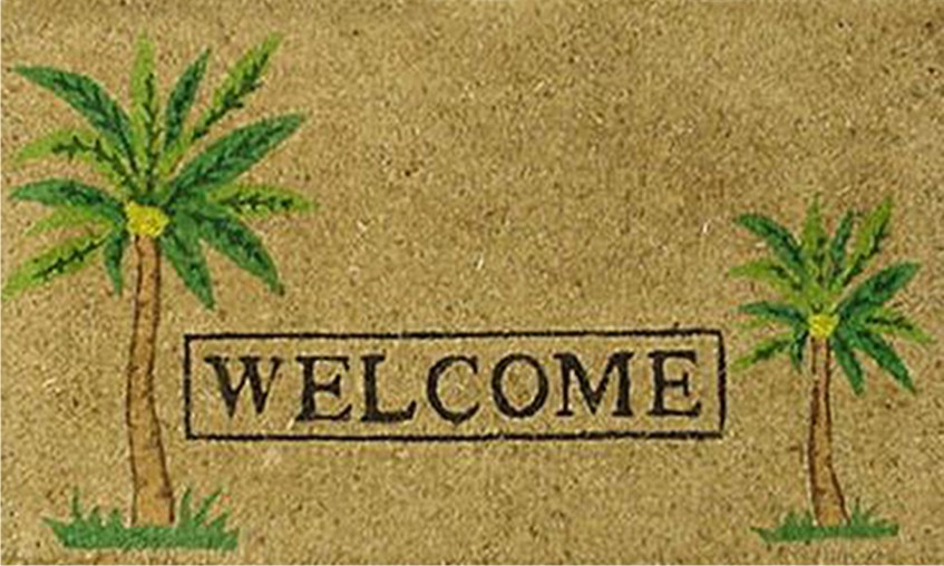 12052 Palm Welcome Doormat