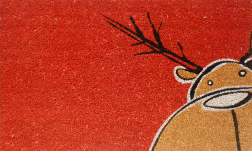 12097 Christmas Moose Doormat