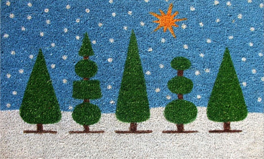 12099 Topiary Christmas Doormat