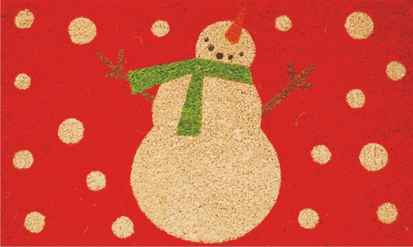 12104 Holiday Snowman Doormat