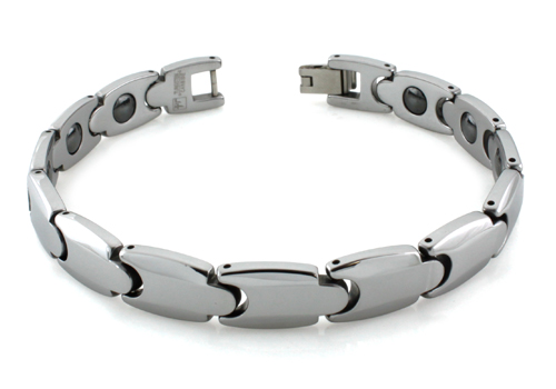 B10049m Tungsten Carbide Mens Link Bracelet