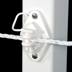 R-pl25-w Wood Post Pin Lock Insulator White Bag Of 25